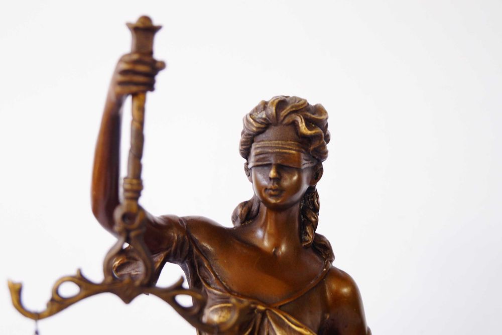 Figura z brązu rzeźba TEMIDA adwokat sąd duża 52 cm