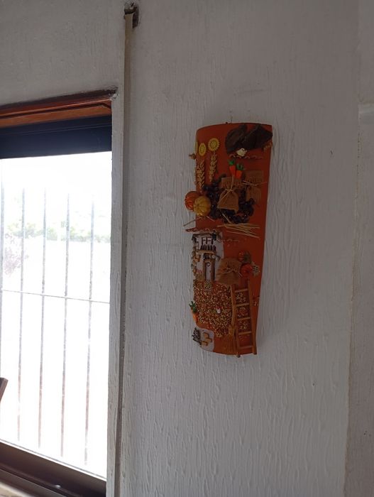 Telha artesanal decorativa - Feita à mão