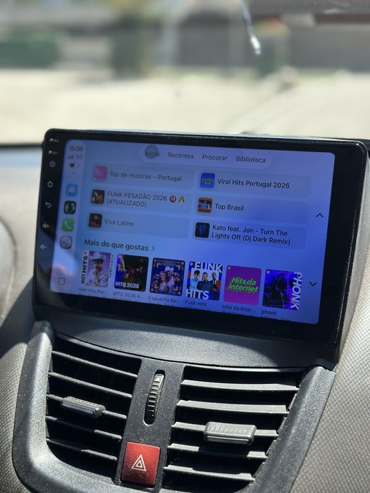 Rádio Peugeot 207 com Apple Carplay