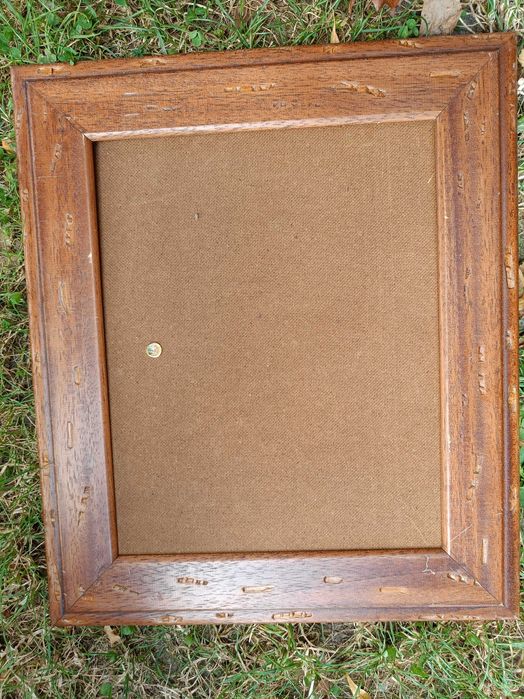 Drewniana ramka rustykalna ze szkłem 39×33 cm