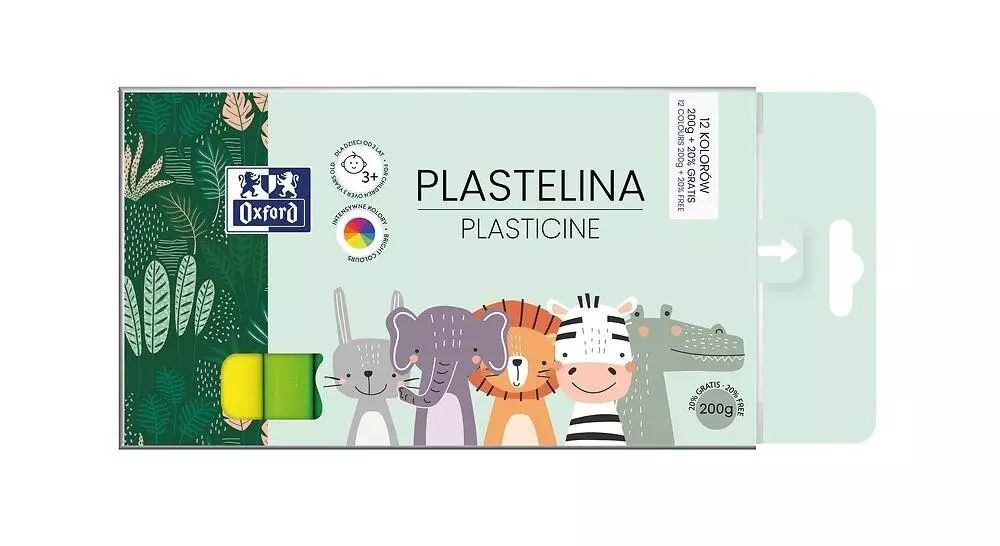 Plastelina 12 kolorów Oxford Kids 400174835. Hamelin