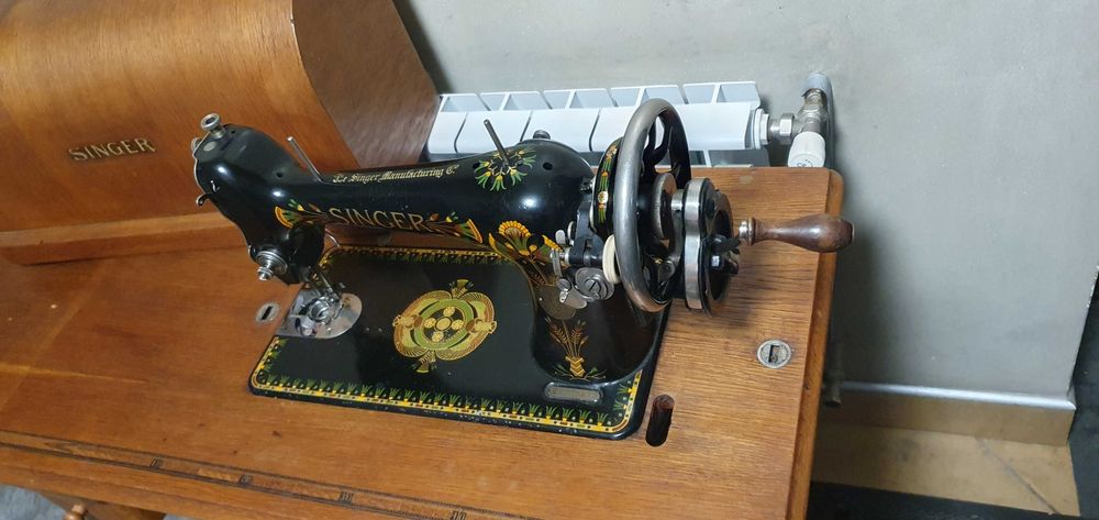 Antyk Stara Maszyna do szycia SINGER Zabytek KPL.