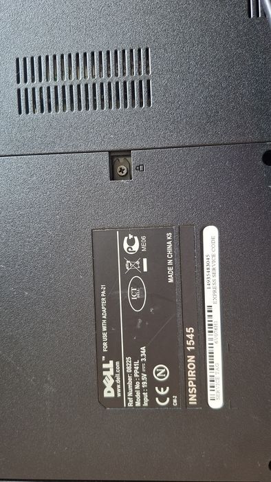 Laptop  dell inspiron 1545 z ładowarką