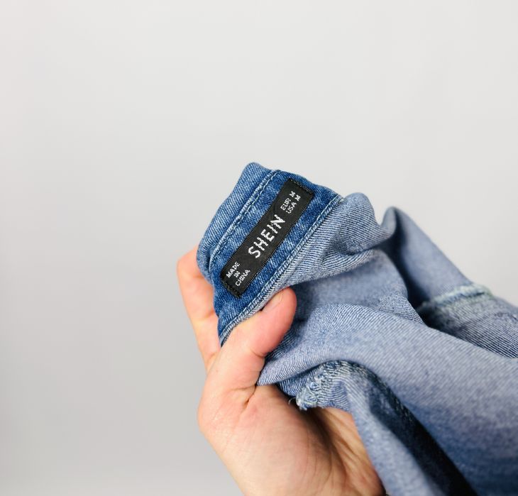 Jeansowy kombinezon z krótkim rękawem M 38 Shein