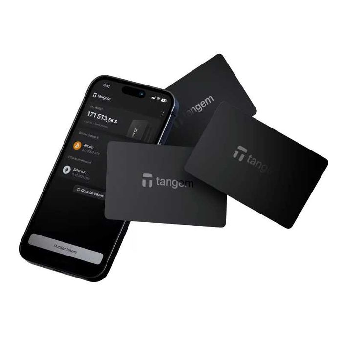 Криптогаманець Tangem Wallet 2.0 Black 3 cards Чорний колір карток