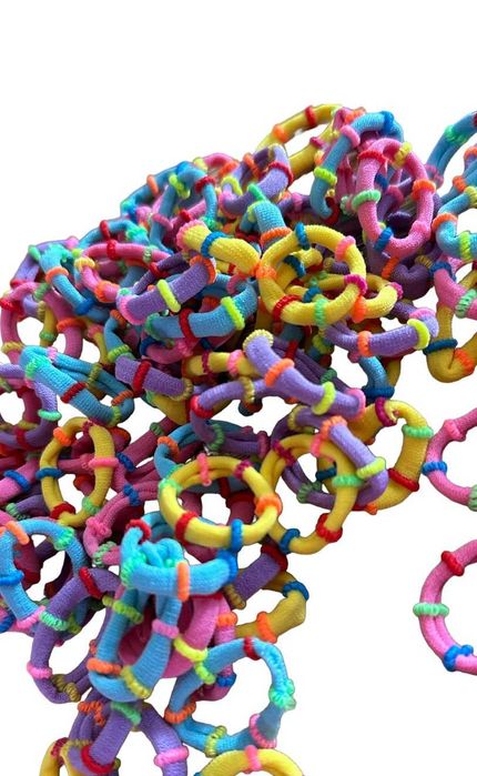 Gumki do włosów Gumeczki Frotki Kolorowe MIX 100 sztuk kod 1652