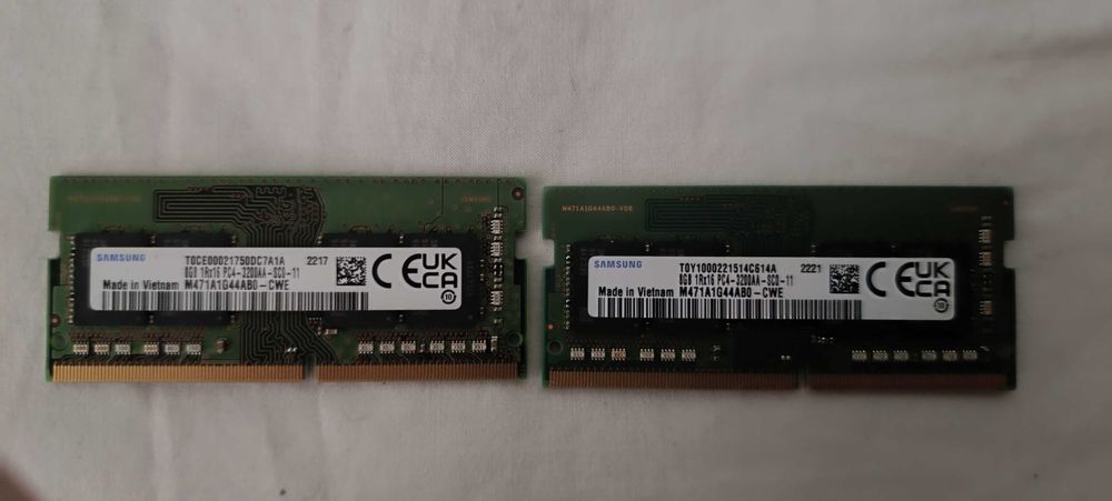 2 x DDR 4 - 8GB - 3200AA - CL11 Portatil