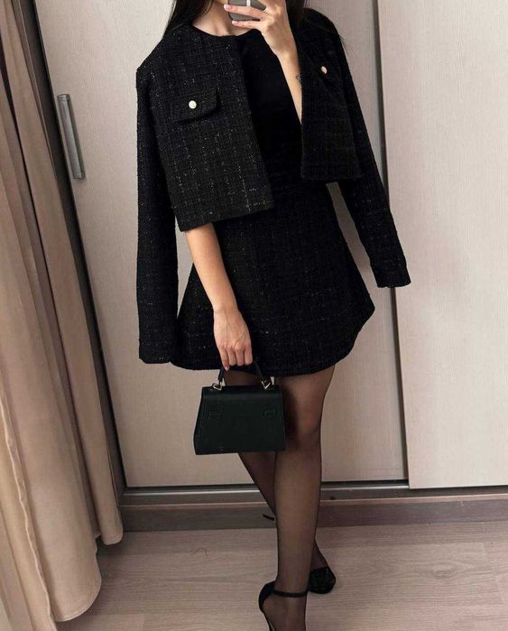 Костюм жіночий піджак та спідниця/Костюм женский твидовый мод 080