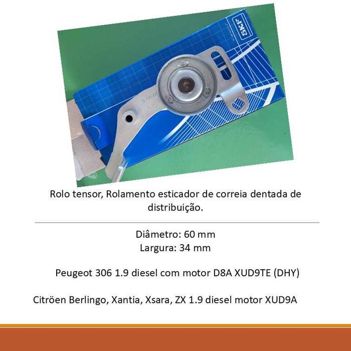 Kit distribuição Peugeot 306 motor 1.9 diesel XUD9TE 1998