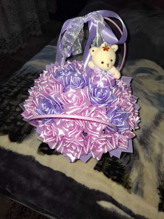 Продам букети з атласних стрічок