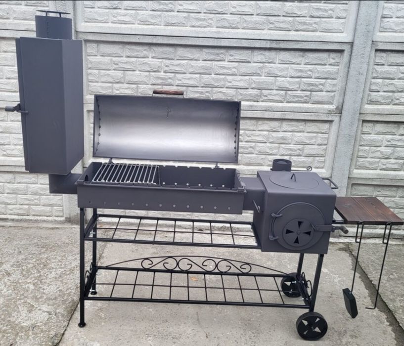 5мм! Від Виробника! Мангал Барбекю Коптильня з пічкою