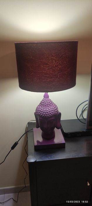 Candeeiro buda cor indigo lâmpada normal