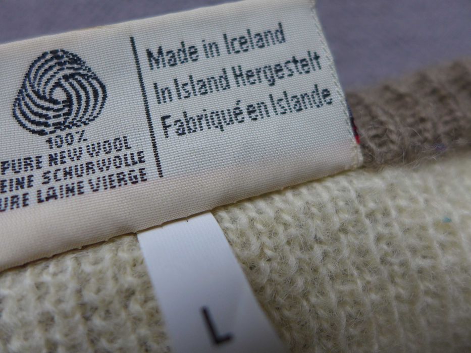 M L Iceland wełniany sweter islandzki UNISEX Vintage WEŁNA ISLANDZKA