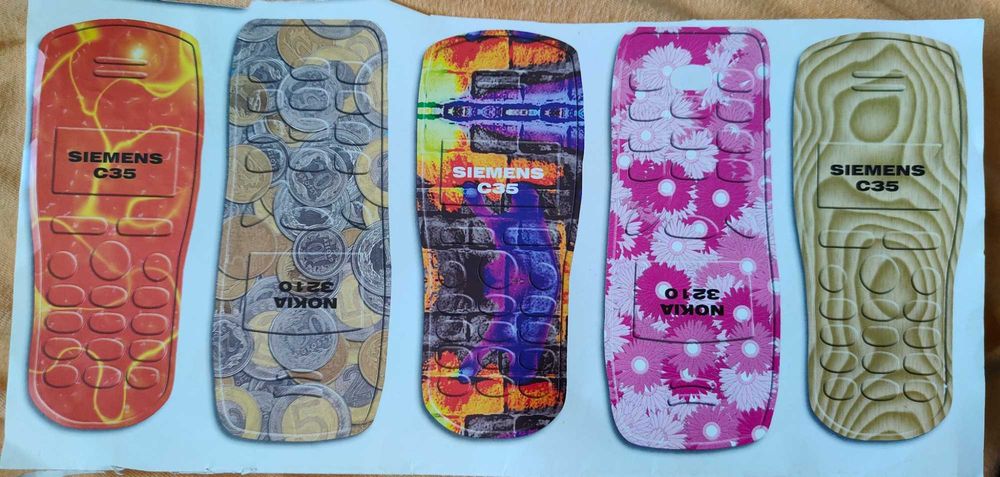 Naklejki z epoki na obudowę Nokia 3210 i Siemiens C35