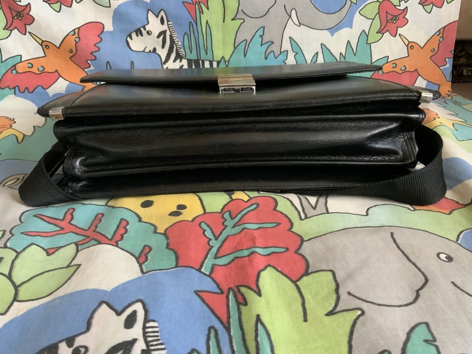 Большая мужская кожаная сумка портфель Eminsa. Размер 36/27/15 см