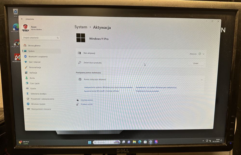 Komputer RYZEN 5 Dysk M2 256 grafika GeForce MSI