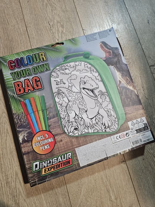 Plecak do malowania dla dziecka dinozaur