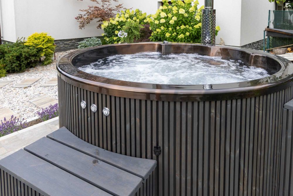 Balia ogrodowa okrągła, akrylowa 200cm z piecem, polski producent