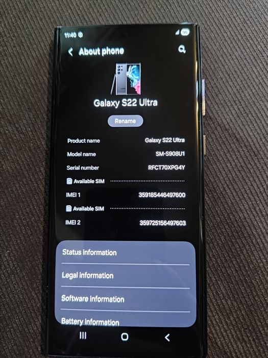 Флагманский телефон Samsung S22 Ultra. 8/128. Snapdragon