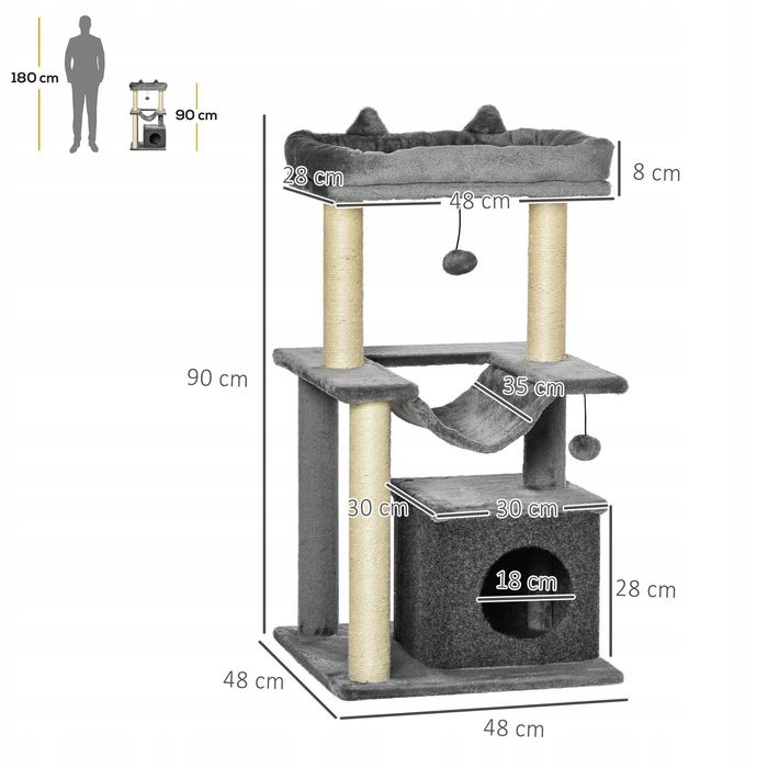 Drapak dla kota wysoki 61 - 100 cm