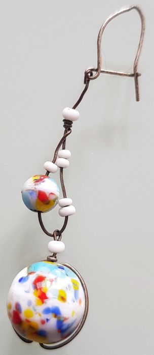 Kolczyki kolorowe kulki lata 90 Vintage