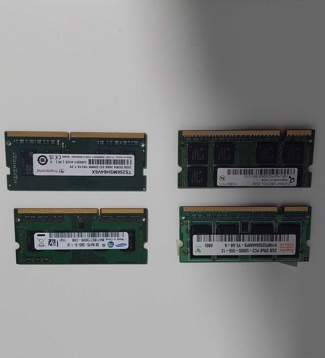 4X memórias RAM 2GB+2GB+2GB+1GB