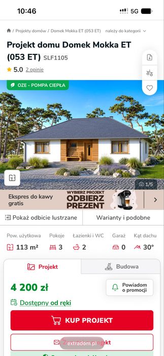 Projekt domu mokka et053