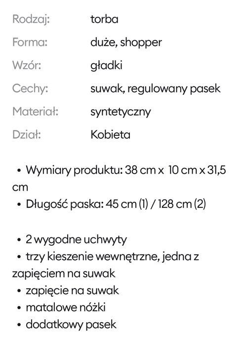 Torebka duża beżowa Sinsay