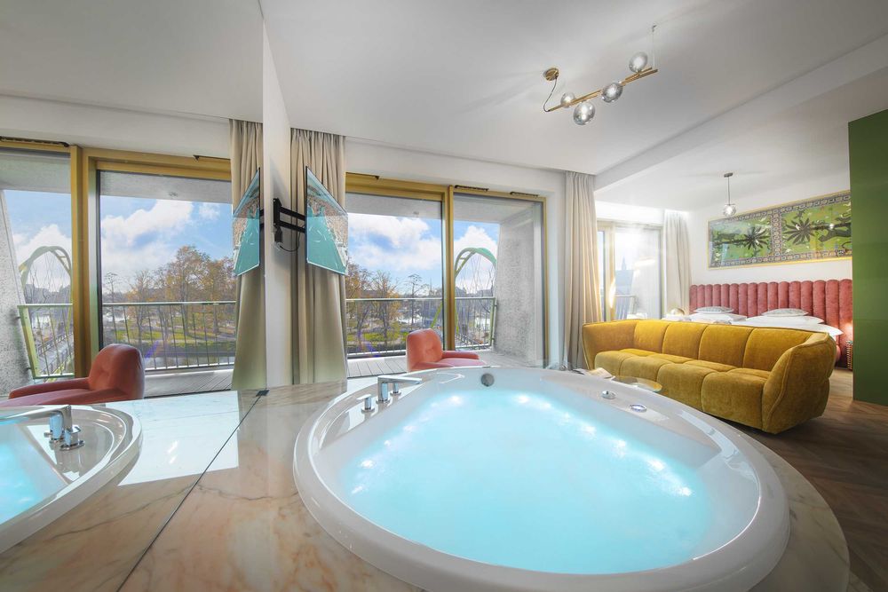 Luksusowe Apartamenty z Jacuzzi i Widokiem Na Odrę