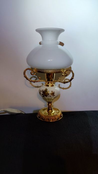 Lampa stołowa vintage mosiężna
