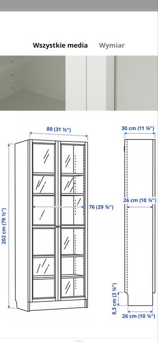 Ikea billy witryna regal