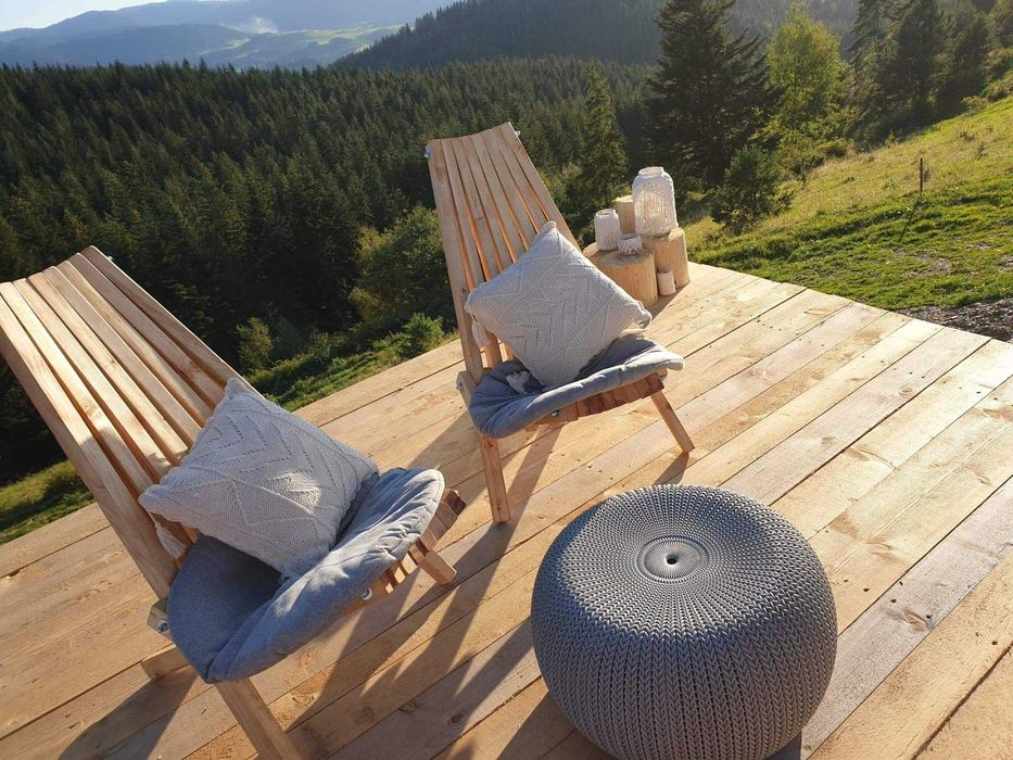 Krzesło drewniane. 2 WERSJE Leżak ogrodowy. Ogród. Zestaw. Sauna