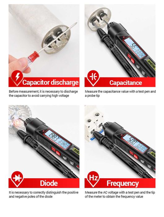 Тестер ANENG A3006 автомат DC/AC, сопротивление, прозвонка, диоды, NCV