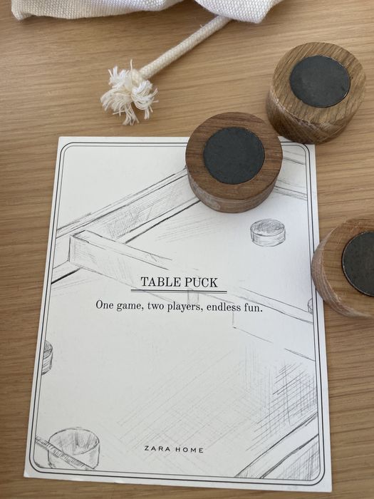 Zara Home jogo table puck em madeira