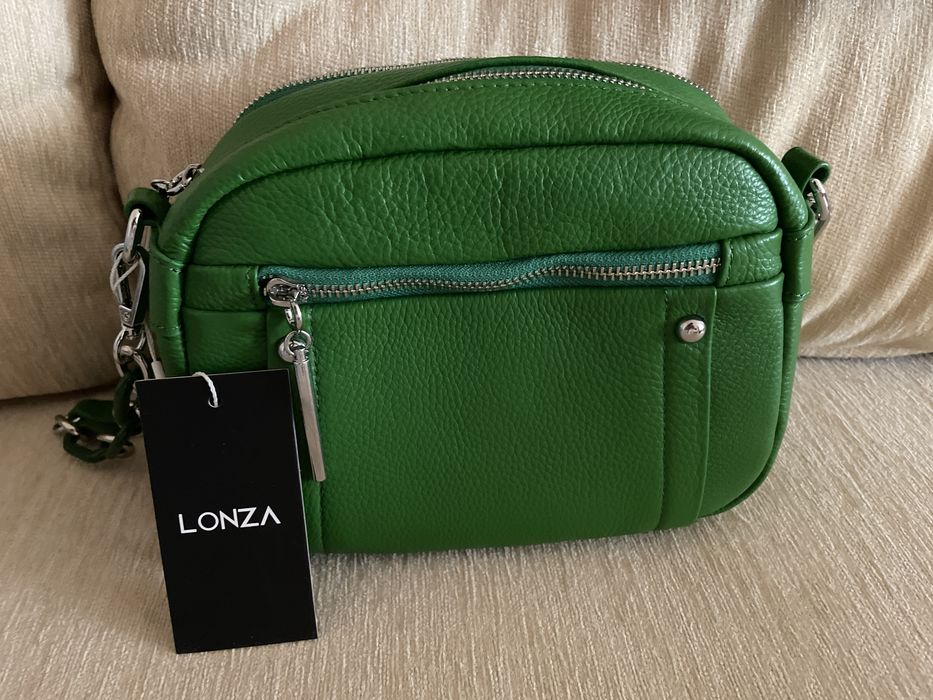Яскрава крос боді сумка lonza з натуральної шкіри