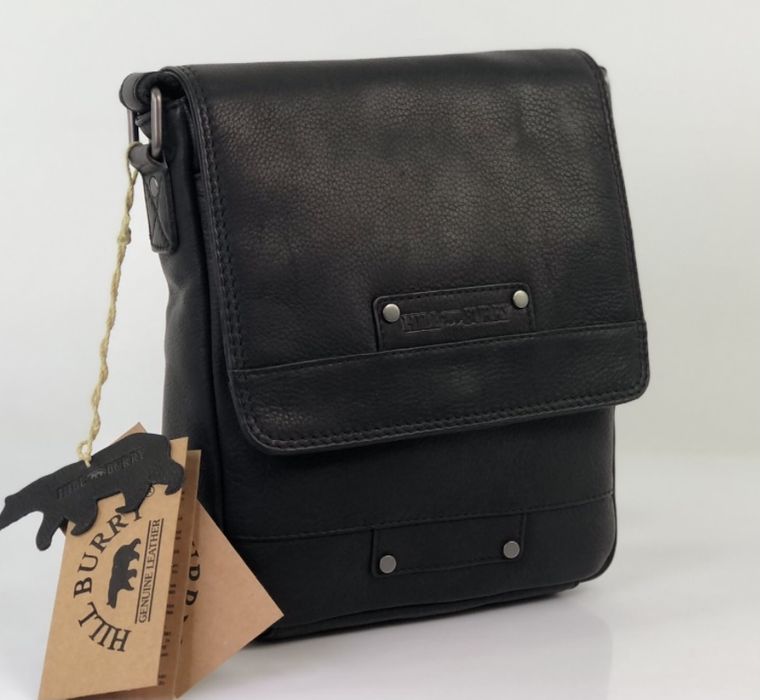 Hill Burry мужская кожаная сумка Планшет Сумка с клапаном