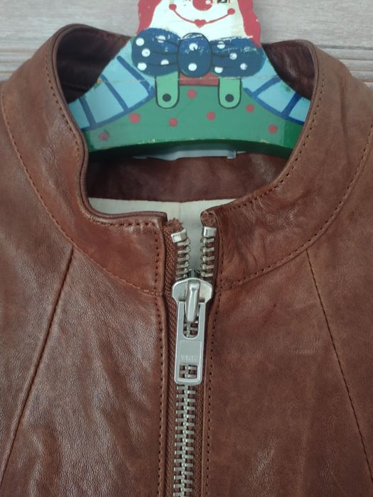 Kurtka skórzana skóra cos 34 brazowa