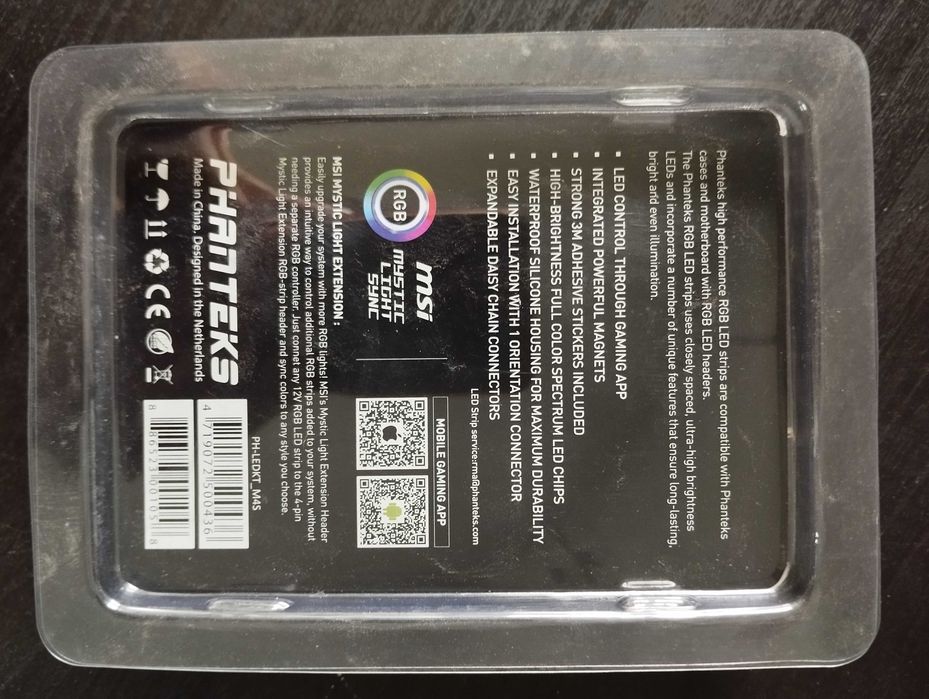 Fita de leds para PC - msi phanteks rgb led strip 400mm
