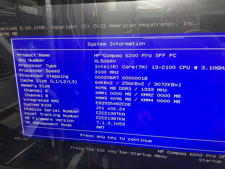 компьютер HP Compaq 6200 6300 4-ядерный Core i3-2100