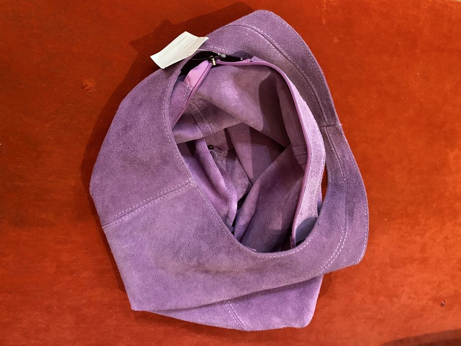 Замшевая сумка хобо Genuine leather Италия