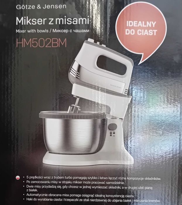 Mikser z misą GÖTZE & JENSEN HM502BM 500W 2 misy \ Fajne OKAZJE