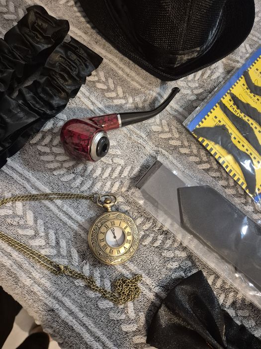 Nowy! Duży zestaw strój Wielki Gatsby lata 20 retro vintage