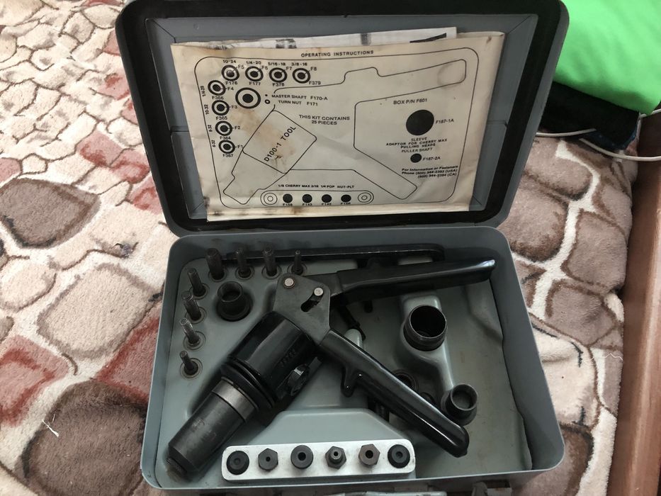 пистолет для заклепок NOS FSI HYDRAULIC BLIND RIVET Kit