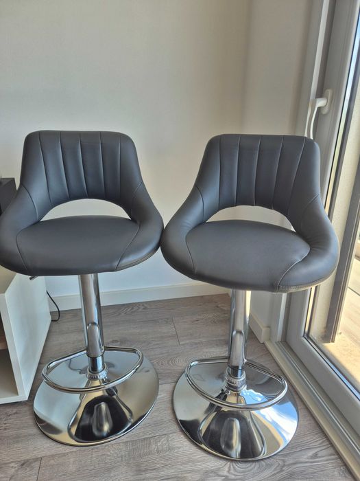 2 Cadeiras de bar - cinza antracite