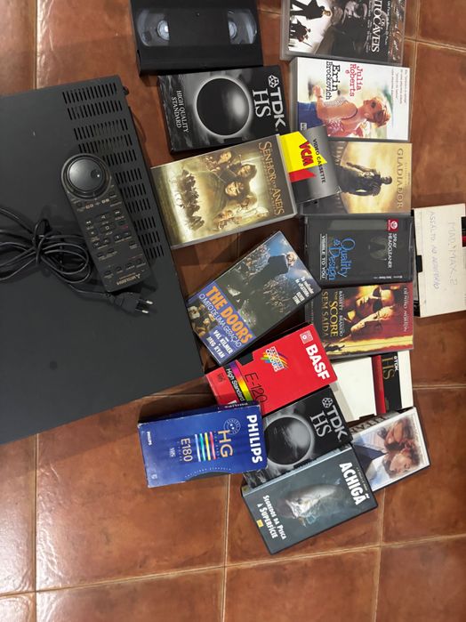 leitor vhs e cassetes