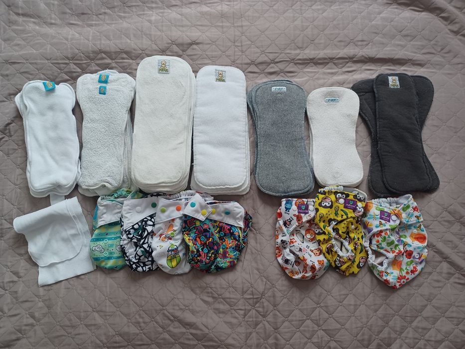 Duży zestaw pieluch wielorazowych one size