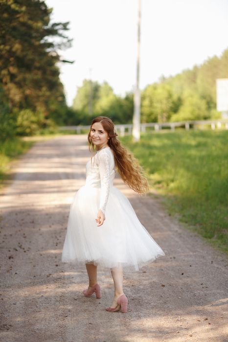 Сукня айворі, на розпис, випускний, вінчання