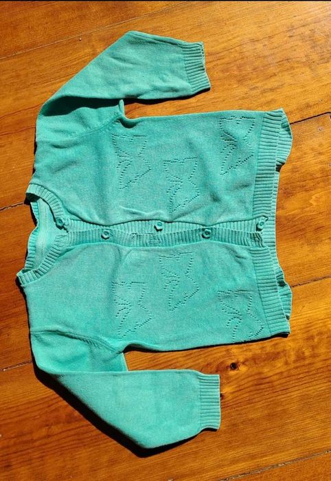 Casaco malha verde menta Primark 3 anos