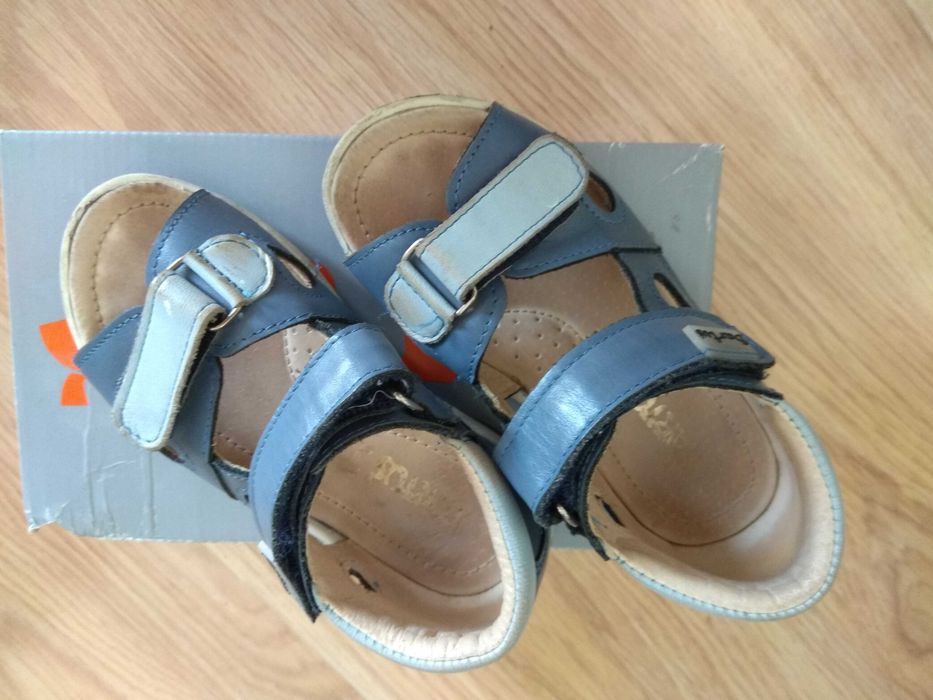 Buty, sandały skórzane Bartuś, chłopięce, rozm 26, niebieskie