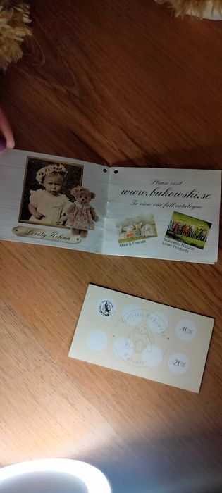 Miś Bukowski Helena maskotka handmade rękodzieło Helenka prezent Retro